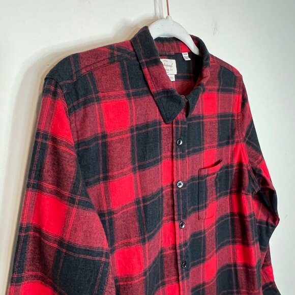 Weatherproof Vintage XL Black Red Buffalo Plaid Button Down Shirt Sz Extra Large - Picture 5 of 9